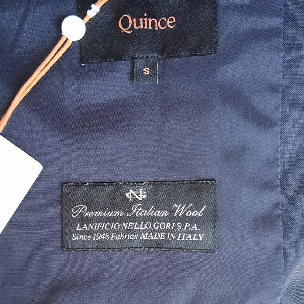 Quince Stretch Wool Blazer Navy  Premium Italian Wool S